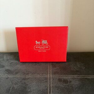 Coach Gift Box with Logo Red Excellent Condition
